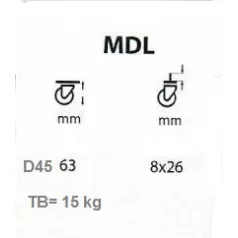 Gömb Kerék Műa.Fut. 45mm Hüvelyes Fémház Mdl
