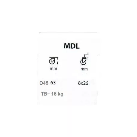 Gömb Kerék Műa.Fut. 45mm Hüvelyes Fémház Mdl