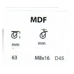 Gömb Kerék Műa.Fut. 45mm Menetes Fémház Mdf