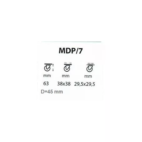 Gömb Kerék 45mm Talpas Gumis Mdp/7