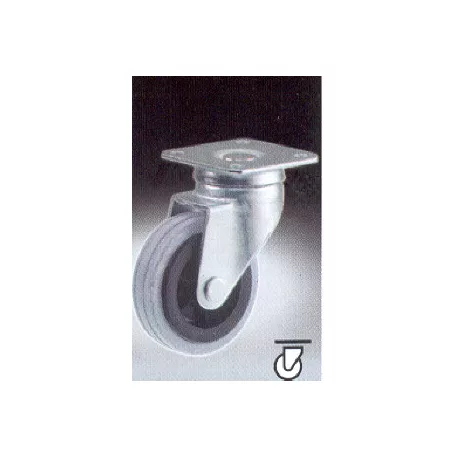 Kerék Gumis 80mm Forgó 40Kg Szür Dp1/7