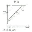 POLCTARTÓVAS ÖSSZECSUKHATÓ FEHÉR 200*200 MM
