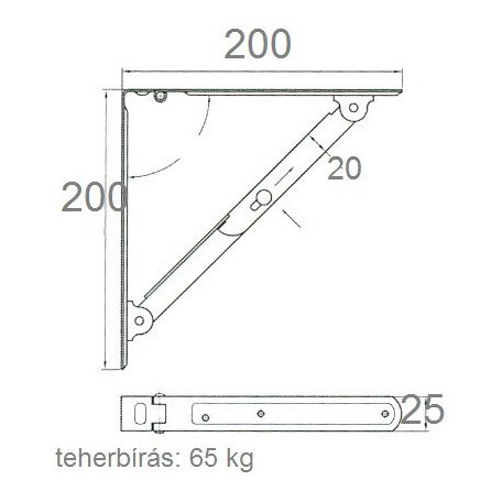 POLCTARTÓVAS ÖSSZECSUKHATÓ FEHÉR 200*200 MM