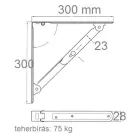 Polctartóvas Összecsukható Fehér 300*300 mm