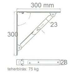 POLCTARTÓVAS ÖSSZECSUKHATÓ FEHÉR 300*300 MM