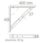 POLCTARTÓVAS ÖSSZECSUKHATÓ FEHÉR 400*400 MM