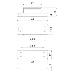MÁGNESES CSAPPANTYÚ 43MM BARNA MC902 2,25KG, 54-3A