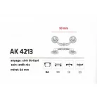Bútorfogantyú Diszes 64 mm Antikolt Réz Ak4213