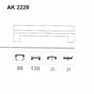 Bútorfogantyú 96mm Kyra Szat.-Nikk. Ak2228