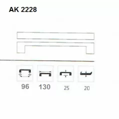 Bútorfogantyú 96mm Kyra Szat.-Nikk. Ak2228