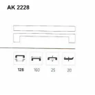 Bútorfogantyú 128mm Kyra Szat.-Nikk. Ak2228