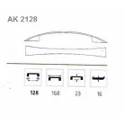 Bútorfogantyú 128mm Inez Szat.-Nikk Ak2128, 157531