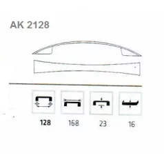 Bútorfogantyú 128mm Inez Szat.-Nikk Ak2128, 157531