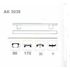 Bútorfogantyú 96mm Iveta Alu.Szat.-Nikk Ak3038