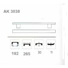 Bútorfogantyú 192mm Iveta Alu.Szat.-Nikk Ak3038