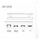 Bútorfogantyú 320mm Iveta Alu.Szat.-Nikk Ak3038