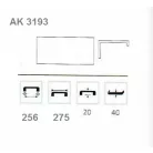 Bútorfogantyú 256mm Patrik Aluminium Ak3193