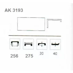Bútorfogantyú 256mm Patrik Aluminium Ak3193