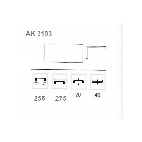 Bútorfogantyú 256mm Patrik Aluminium Ak3193