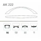 Bútorfogantyú 96mm Króm Ak 222 Cp