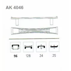 Bútorfogantyú 96mm Leóna Antik Réz Ak4046