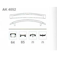 Bútorfogantyú 128mm Szatén-Nikkel Aida Ak4052