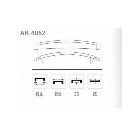 Bútorfogantyú 128mm Szatén-Nikkel Aida Ak4052