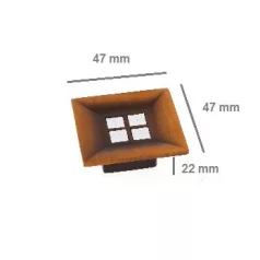 Bútorgomb Szögl.47*47mm Titusz Kávé Ak4033