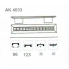 Bútorfogantyú 96 - 64mm Titusz Kávé Ak4033