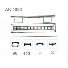 Bútorfogantyú 96 - 64mm Titusz Kávé Ak4033