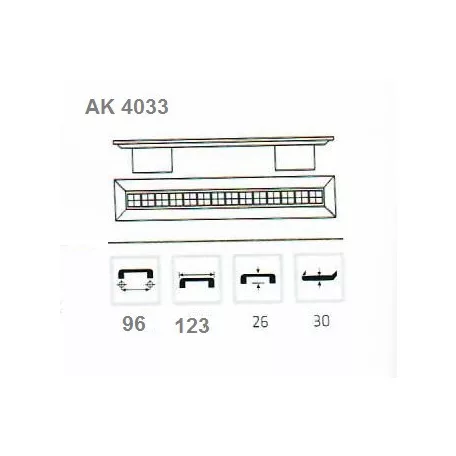 Bútorfogantyú 96 - 64mm Titusz Kávé Ak4033