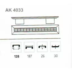 Bútorfogantyú 128mm Titusz Kávé Ak4033
