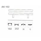 Bútorfogantyú 192mm Viera Rozsdamen10643 Ak102, 36731