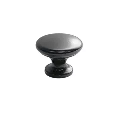 Bútorgomb 30 mm "S" Matt Fekete Ak5065