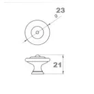 Bútorgomb Díszes 19mm Antik Réz 5174 C-595,6190