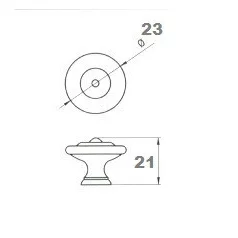 Bútorgomb Díszes 19mm Antik Réz 5174 C-595,6190