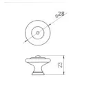 Bútorgomb Díszes 27mm Antik Réz Ak5063