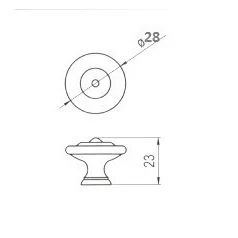 Bútorgomb Díszes 27mm Antik Réz Ak5063