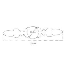 Bútorgomb 27mm+12 cm Dísztalp Antik Réz 6311+595
