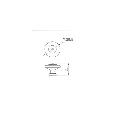 Bútorgomb 27mm+12 cm Dísztalp Antik Réz 6311+595