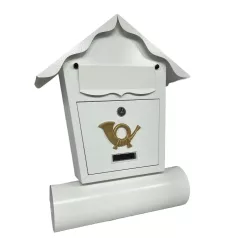   Postaláda Szórólaptartós Házikó Fehér Mélia Mc006 47*11*37.5 cm