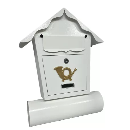 Postaláda Szórólaptartós Házikó Fehér Mélia Mc006 47*11*37.5 cm