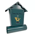 Postaláda Szórólaptartós Házikó Zöld Mélia Mc006 47*11*37.5 cm