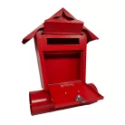 Postaláda Szórólaptartós Házikó Piros Mélia Mc006 47*11*37.5 cm