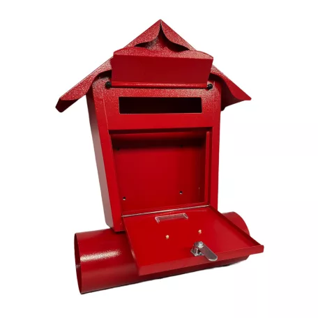 Postaláda Szórólaptartós Házikó Piros Mélia Mc006 47*11*37.5 cm