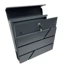 Postaláda Szórólaptartós Kültériantracit Hadi Md025 37*11*37 cm