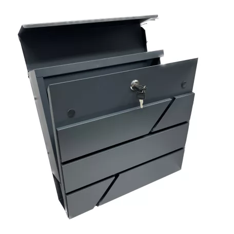 Postaláda Szórólaptartós Kültériantracit Hadi Md025 37*11*37 cm