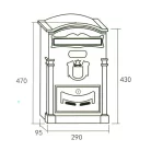 Postaláda Öntött Xl Fekete Cimeresarthur 29*47 Pb-301Al