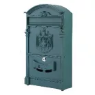 Postaláda Öntött Zöld Címeres Arthur 26*8*40 cm