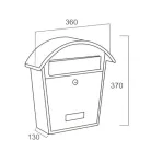 Postaláda Salamon Zöld Kerek Tetejű 38*13,5*36 cm